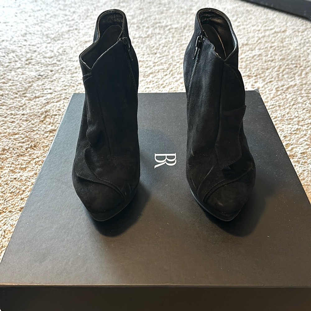 8 - Banana Republic Black Suede Bootie/Heel for Women